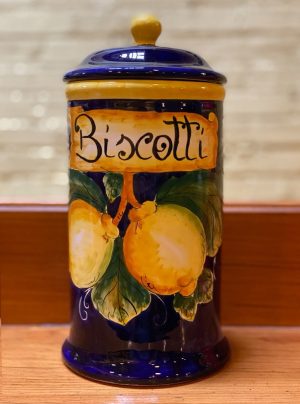 Hand Made Biscotti Jars - Dark Blue